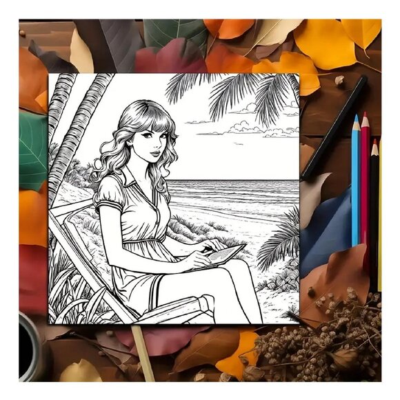 Taylor Swift Coloring book - Picture 2 of 6